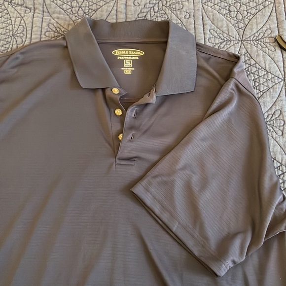 Golf Polo - Pebble Beach - Mens Blue XXL - Picture 2 of 2